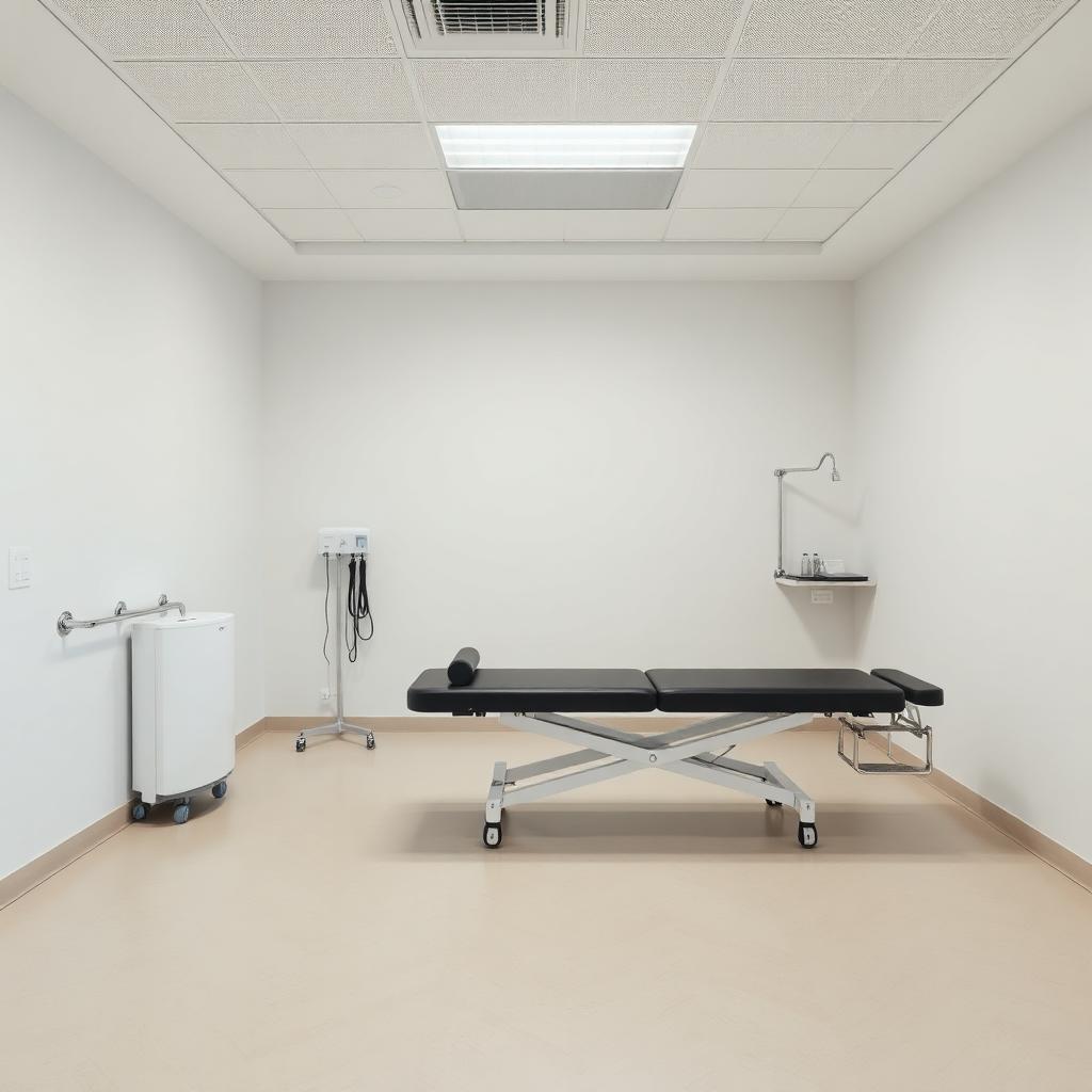 Empty physical therapy treatment room
